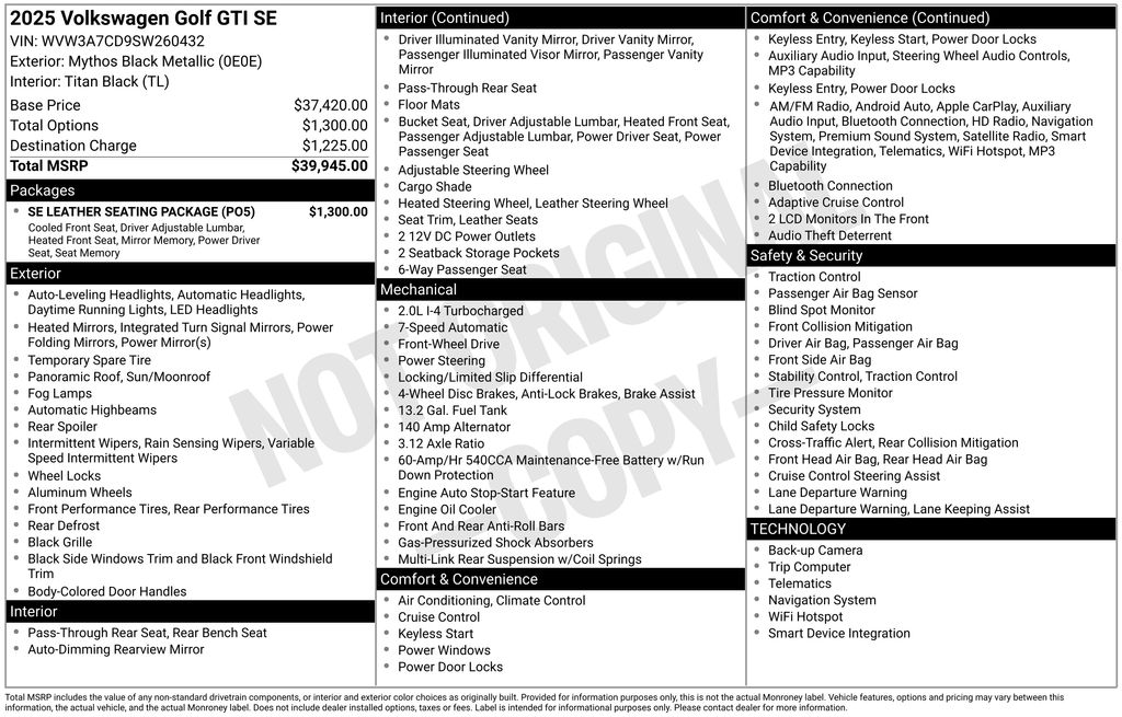 volkswagen golf gti 2025 WVW3A7CD9SW260432 image volkswagen golf gti 2025 WVW3A7CD9SW260432 image
